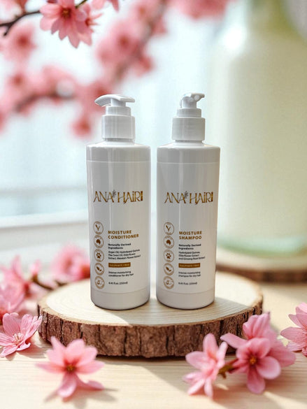 MOISTURE SULPHATE FREE SHAMPOO AND CONDITIONER COMBO FROM ANA HAIR CARE